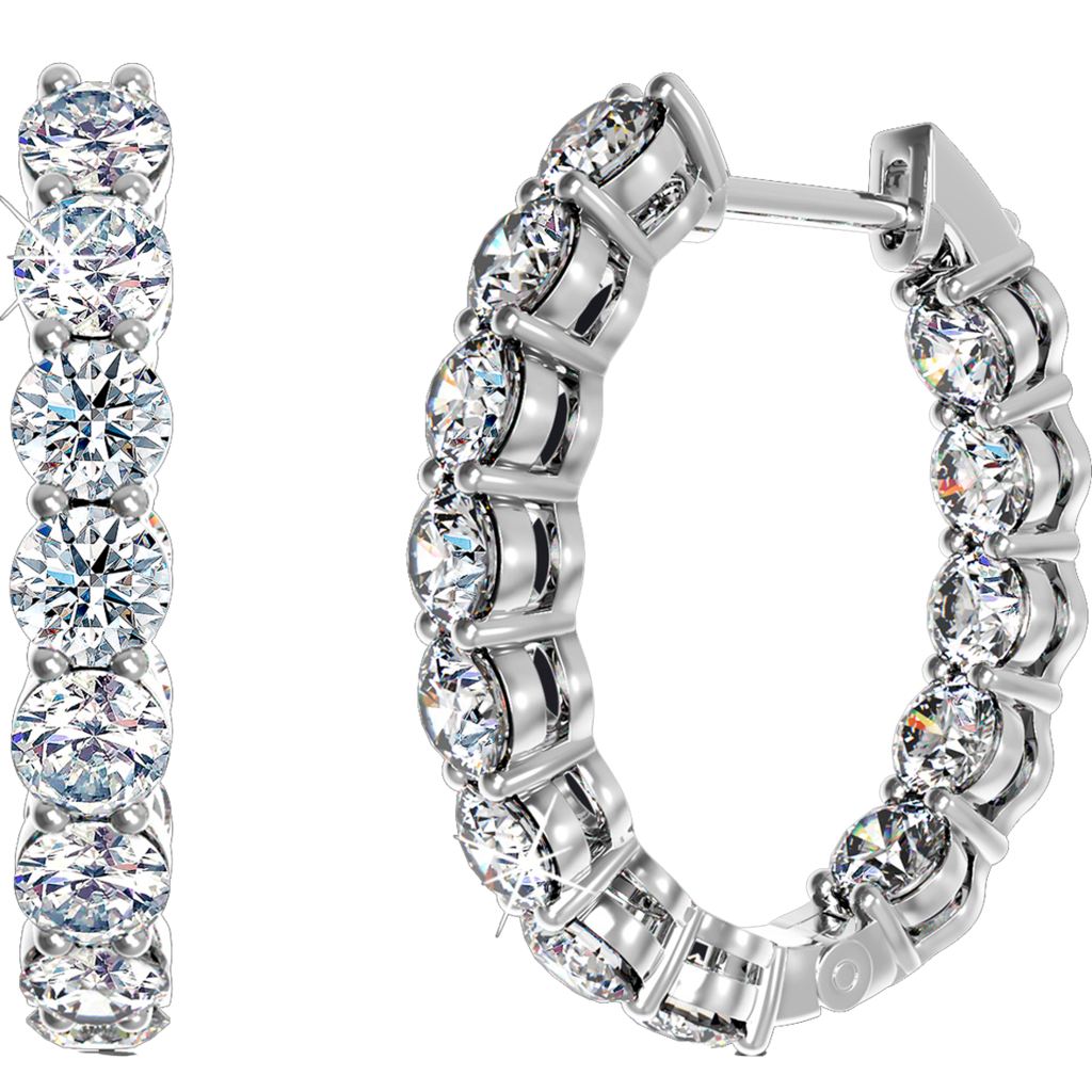 Сережки Diamond hoop 3.5