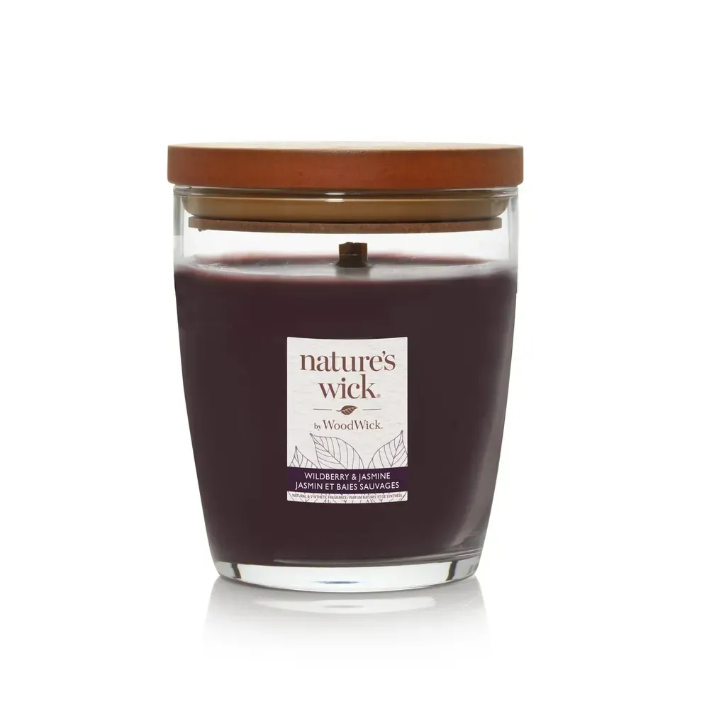 Woodwick Nature’s Wick Wildberry & Jasmine - Ароматична свічка, 284г
