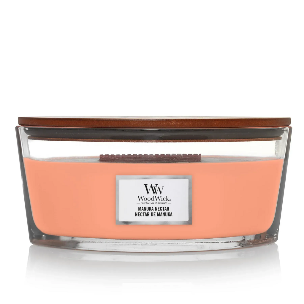Woodwick Ellipse Manuka Nectar - Ароматична свічка, 453г