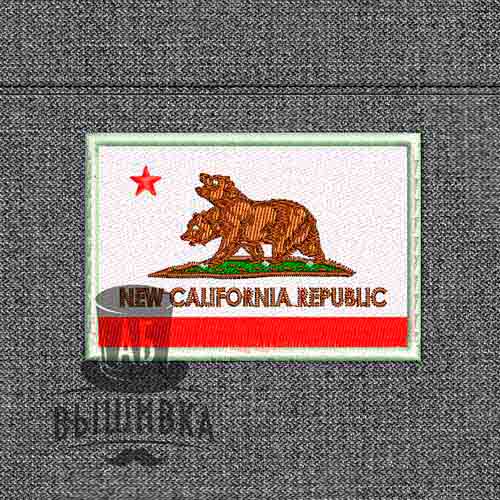 Дизайн машинной вышивки нашивки Флаг Новая Калифорнийская Республика Fallout