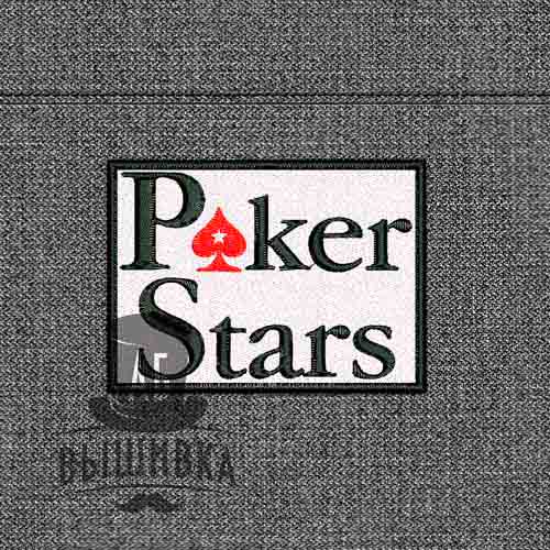 Дизайн машинной вышивки нашивки Poker Stars