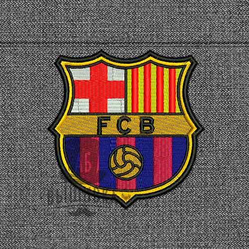 Дизайн машинной вышивки нашивки футбольный клуб Барселона Barselona 9 см