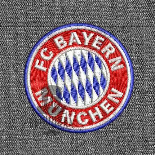 Дизайн машинной вышивки нашивки футбольного клуба Бавария Мюнхен 8 см