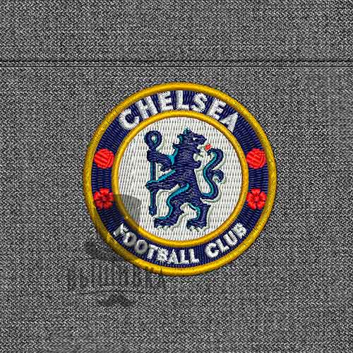 Дизайн машинной вышивки лого футбольного клуба Челси Chelsea 6 см