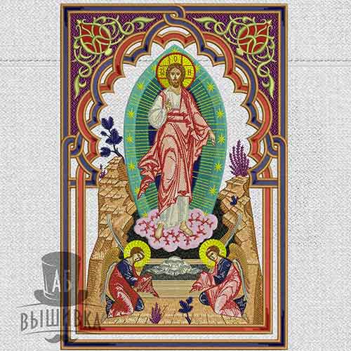 Дизайн машинной вышивки иконы Воскресение Христово