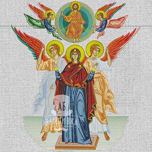 Дизайн машинной вышивки иконы Вознесение Господне