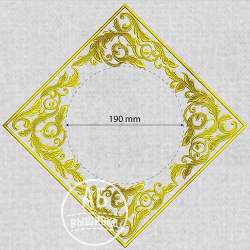 Дизайн машинной вышивки Орнамент для палицы 40х40