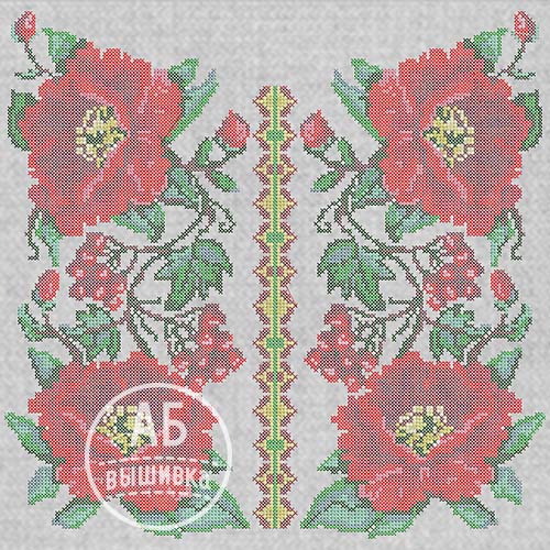 Набор дизайнов машинной вышивки крестом для женской вышиванки Мак-Калина