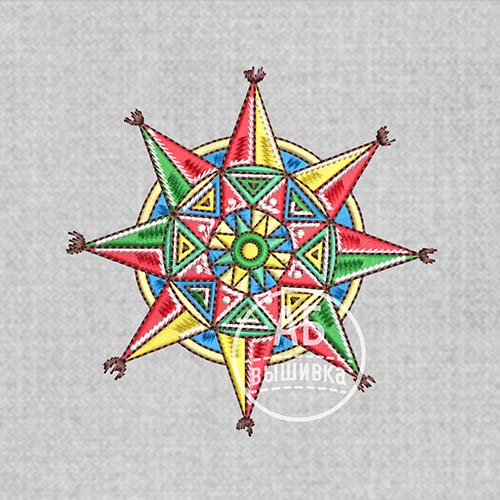 Дизайн машинной вышивки Вифлиемская звезда 10 см