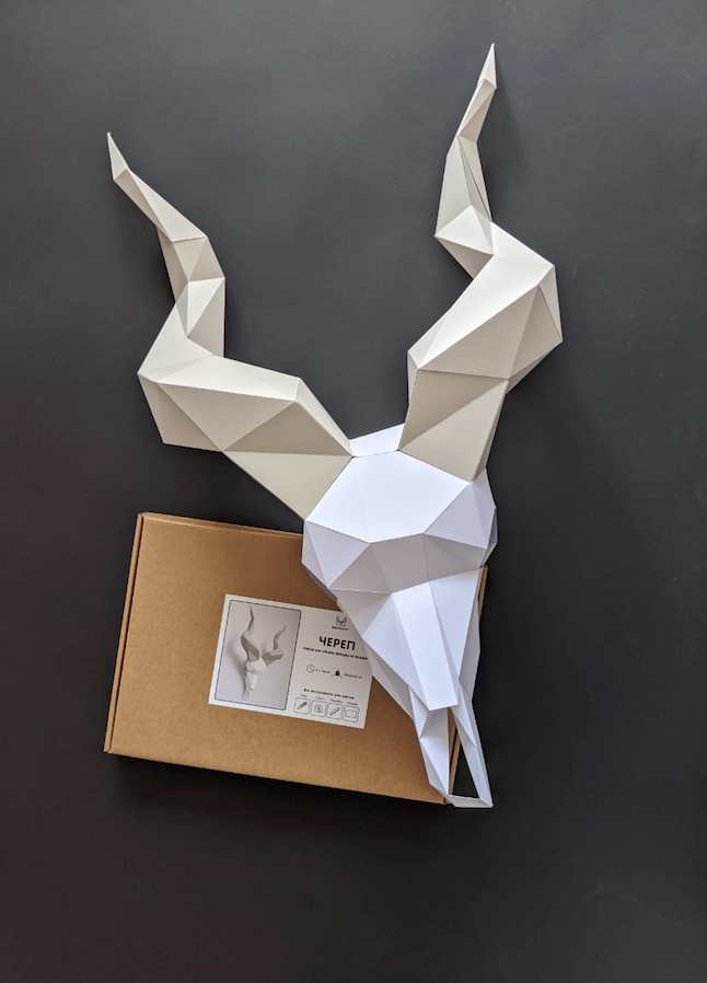 Череп оригами