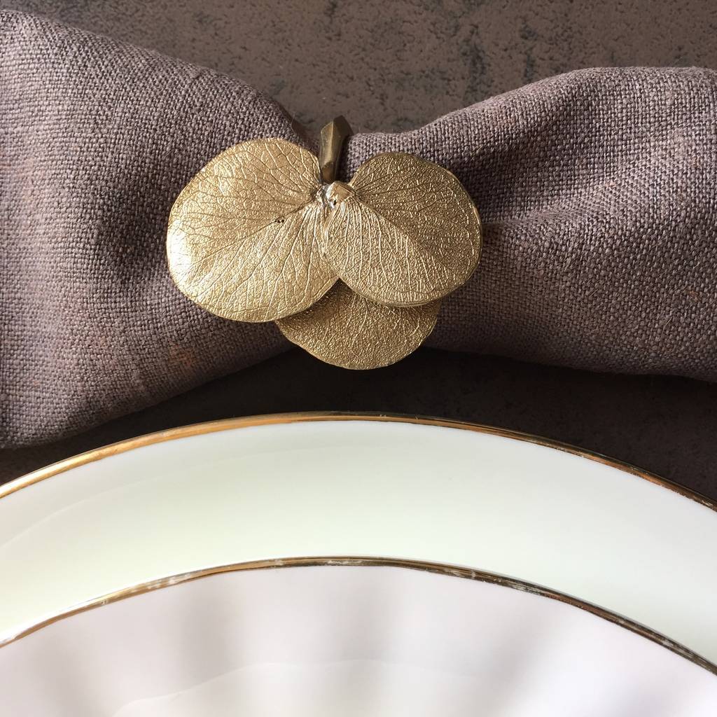 набор колец для салфеток - set of napkin rings -"Botanik"