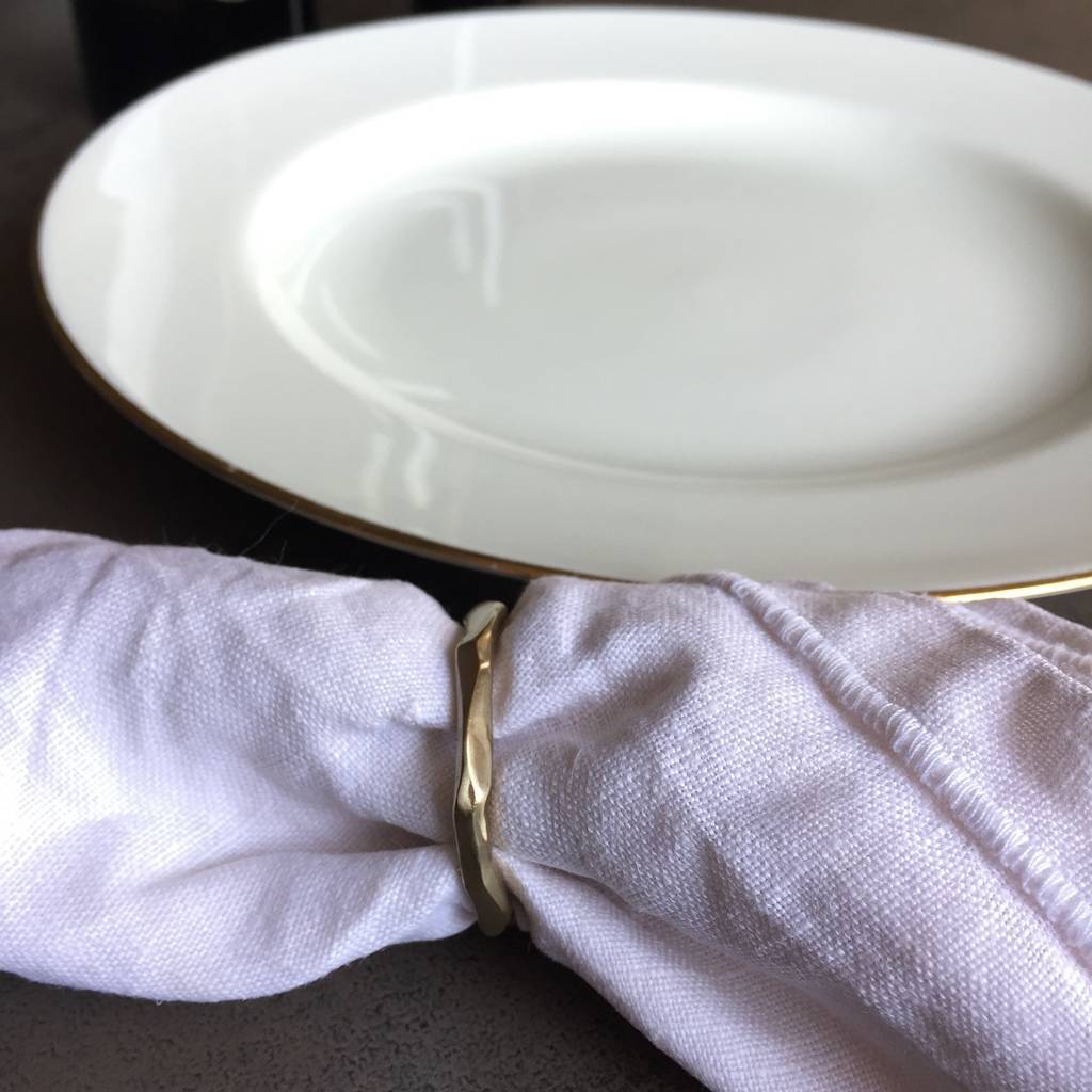 набор колец для салфеток - set of napkin rings - "Brass"