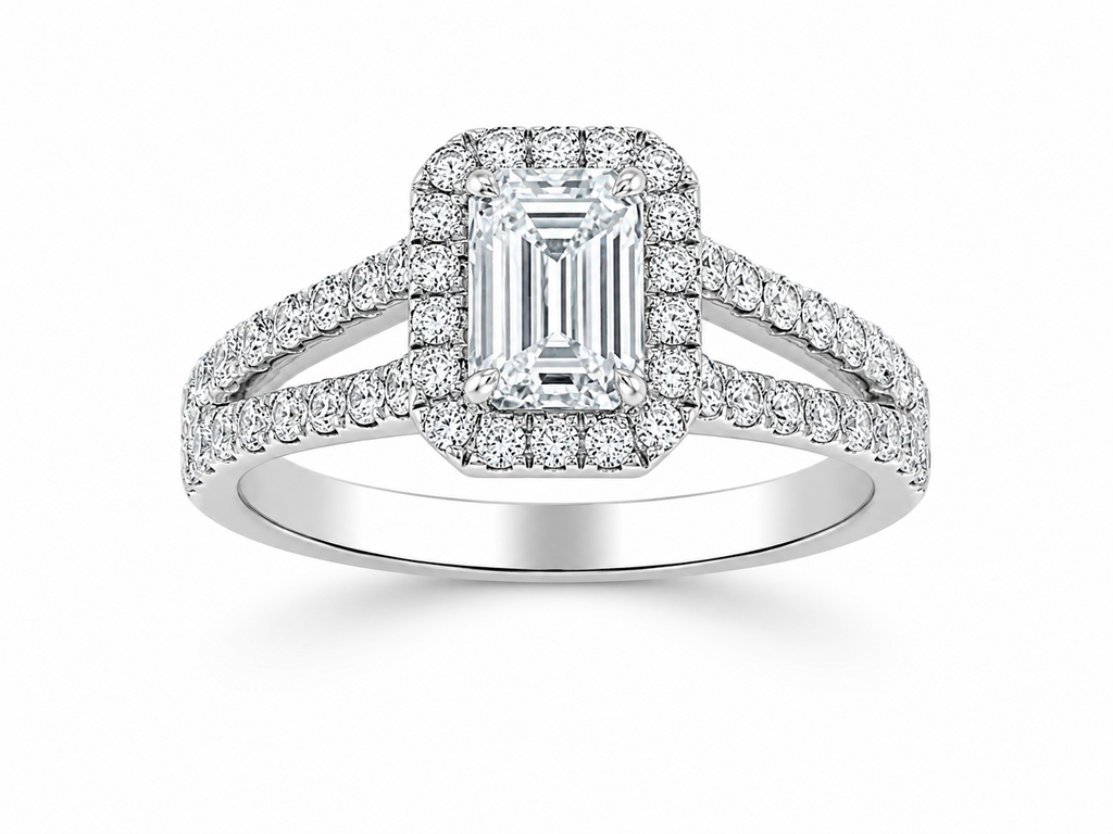 Каблучка з натуральним діамантом Emerald