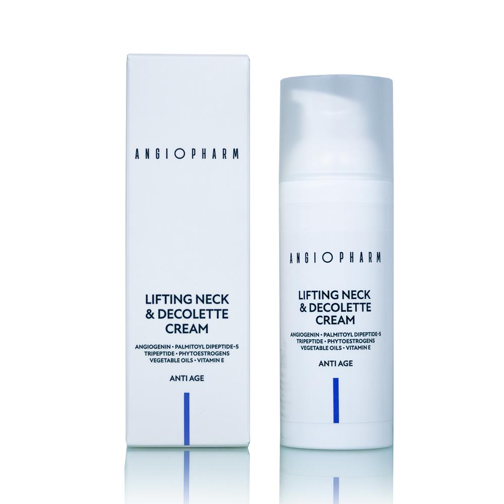 NEW > Лифтинг крем для шеи и зоны декольте Angiopharm Lifting Neck &  Decolette Cream купить в интернет-магазине