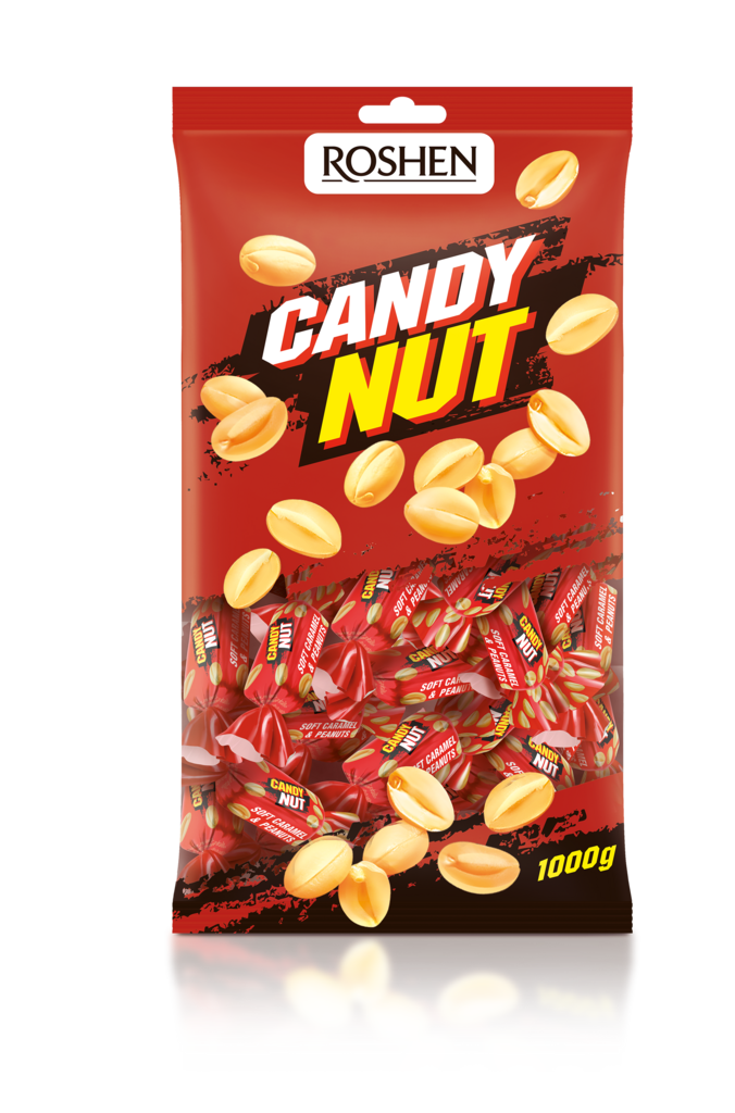 BOMBOANE ROSHEN Candy Nut caramela moale cu arahide 1kg / 8 buc