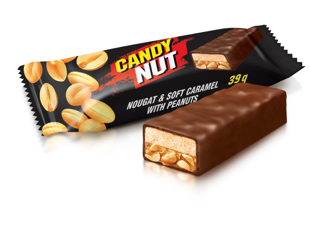 BOMBOANE ROSHEN Candy Nut Nuga și caramela moale cu arahide 1kg / 5 buc