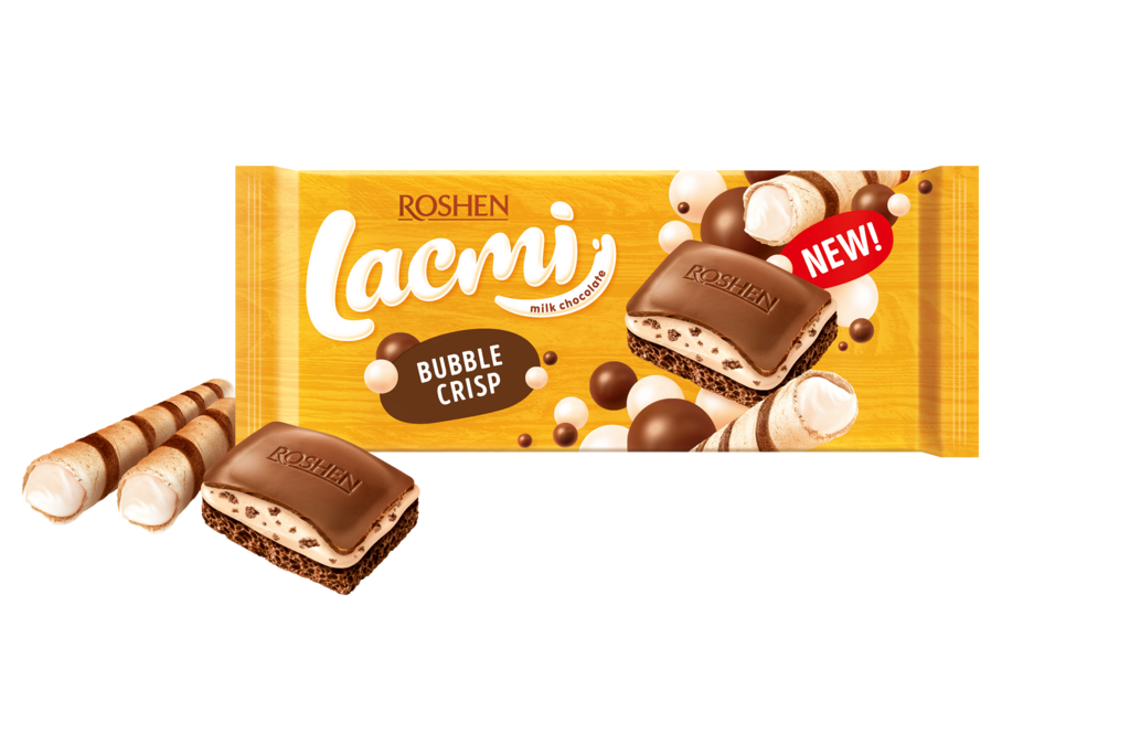 Ciocolată Lacmi Bubble Crisp aerată cu cremă de lapte 85g /17buc