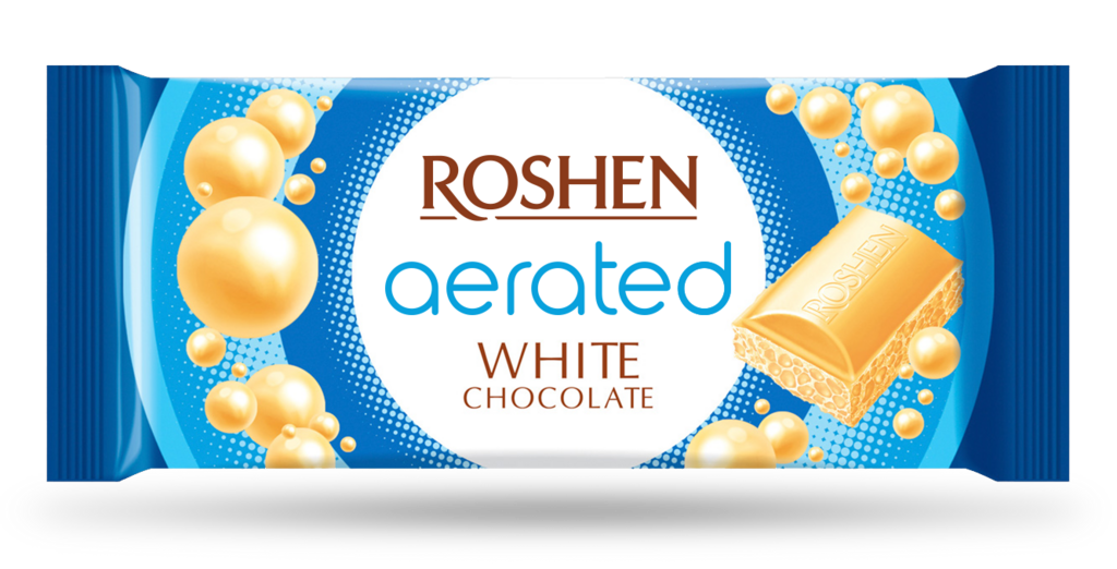 CIOCOLATA ROSHEN alba aerata 80g / 20 buc