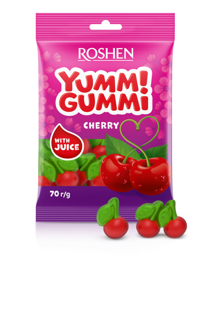 BOMBOANE DE JELEU Yummi Gummi Cherry 70g / 22 buc