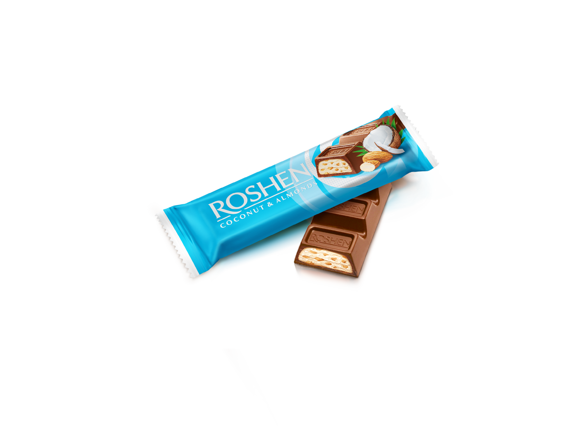 BATON ROSHEN lapte-ciocolata cu nuca de cocos si migdale 29g /180buc