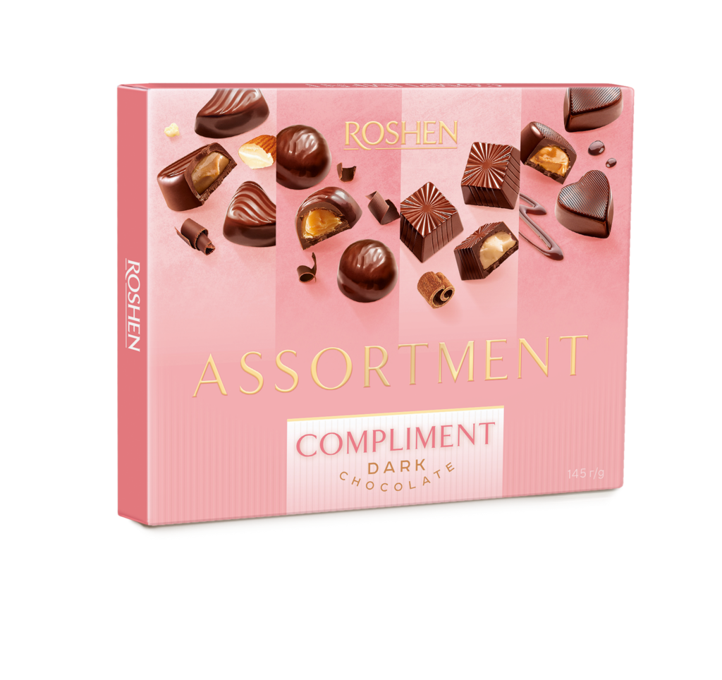КОРОБОЧНЫЕ КОНФЕТЫ Roshen Compliment ВКФ 145г /8шт