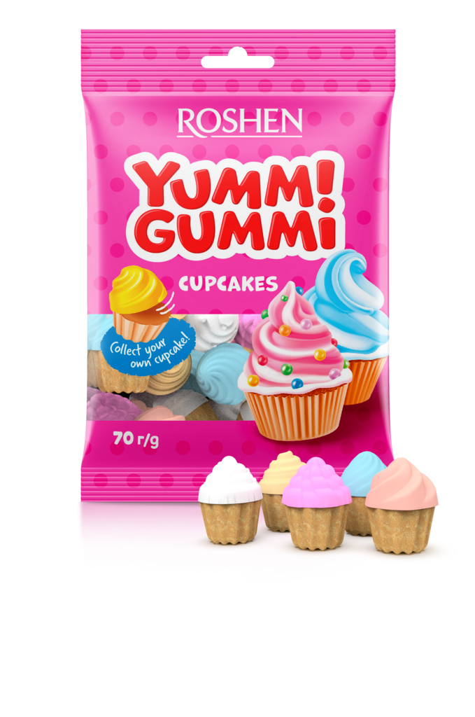 BOMBOANE DE JELEU Yummi Gummi CupCakes 70g / 22 buc