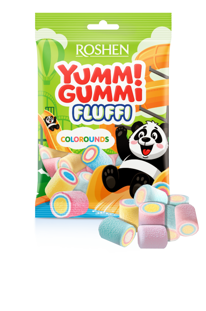BOMBOANE Marshmallow Yummi Gummi Fluffi Colorounds 65g / 11 buc