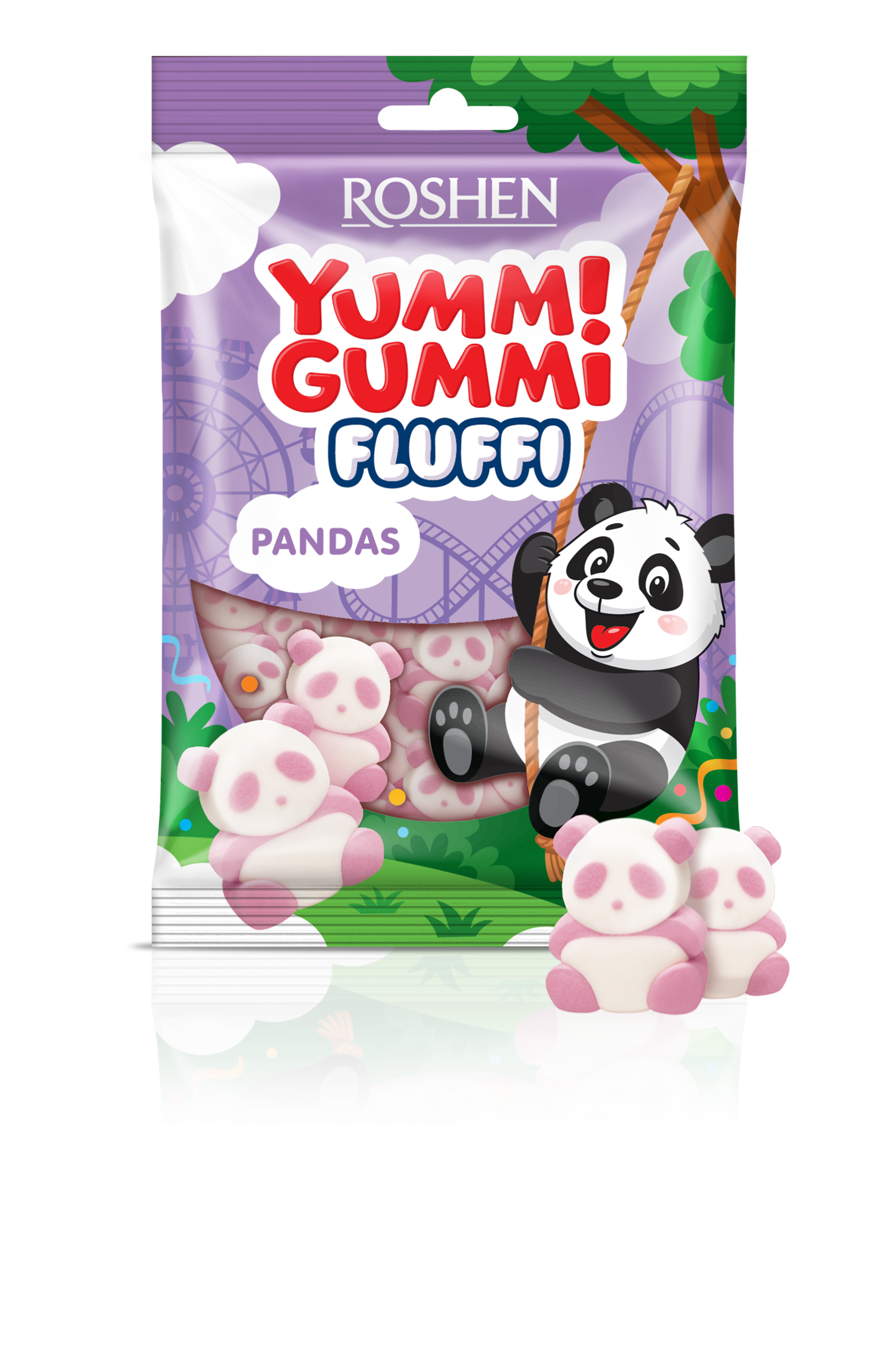 BOMBOANE Marshmallow Yummi Gummi Fluffi Pandas 65g / 11 buc