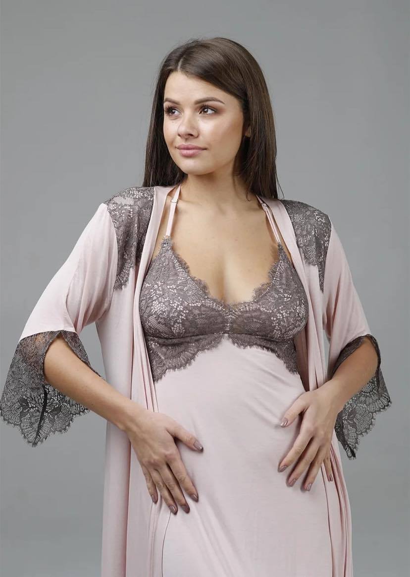 Комплект EFFETTO  ночная рубашка и халат Италия 10301C+10302C