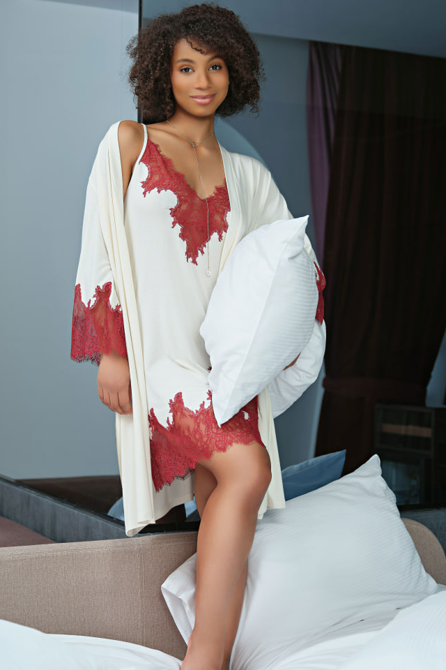 Халат короткий з бамбуку 03328 Effetto Італія