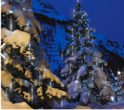 Штора XLED на окно «Падающий лед»