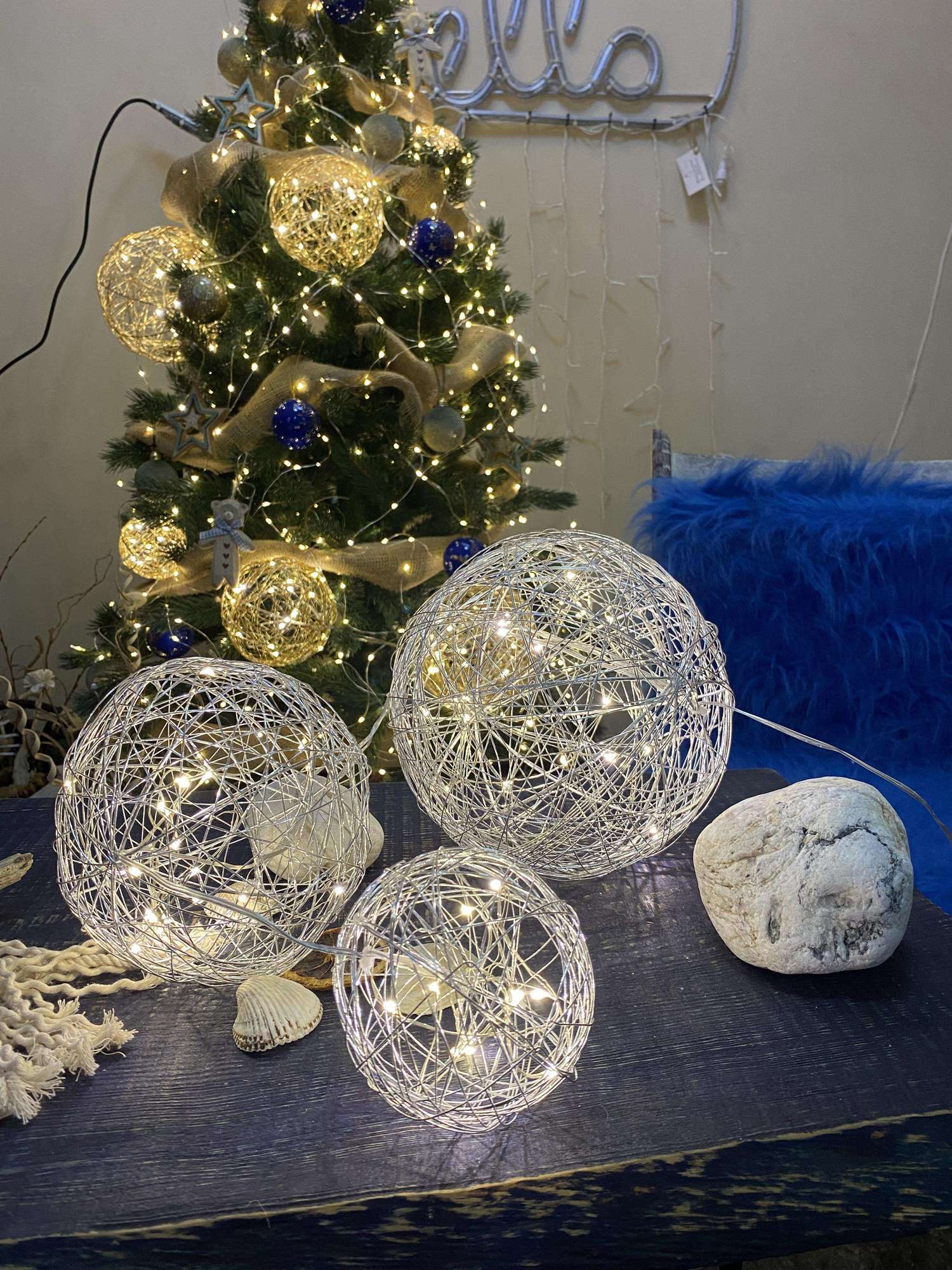 Декор Три металлических шара