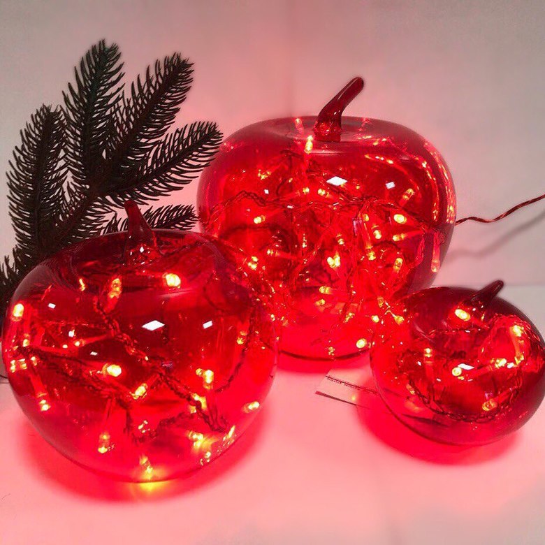 Световой декор "Красные Яблоки"