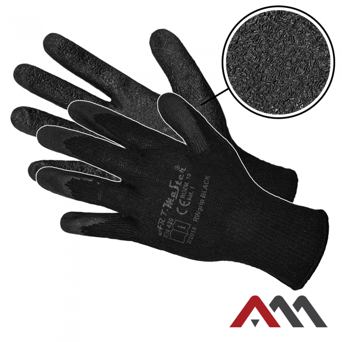 ArtMas Gloves RWGRIP Black CAT.2 - Рукавички з латексним покриттям