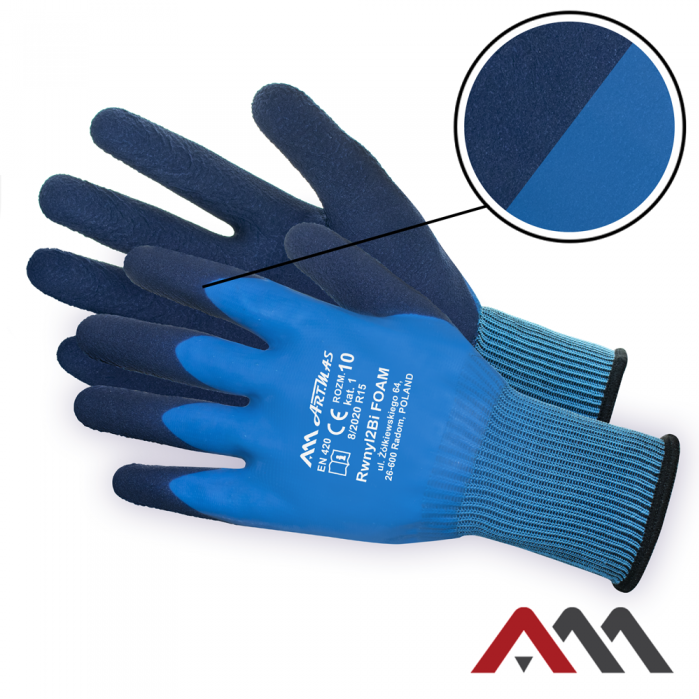 ART.MAS GLOVES RWNYL 2 BI FOAM - Рукавички з латексним покриттям на UAFORMA.com