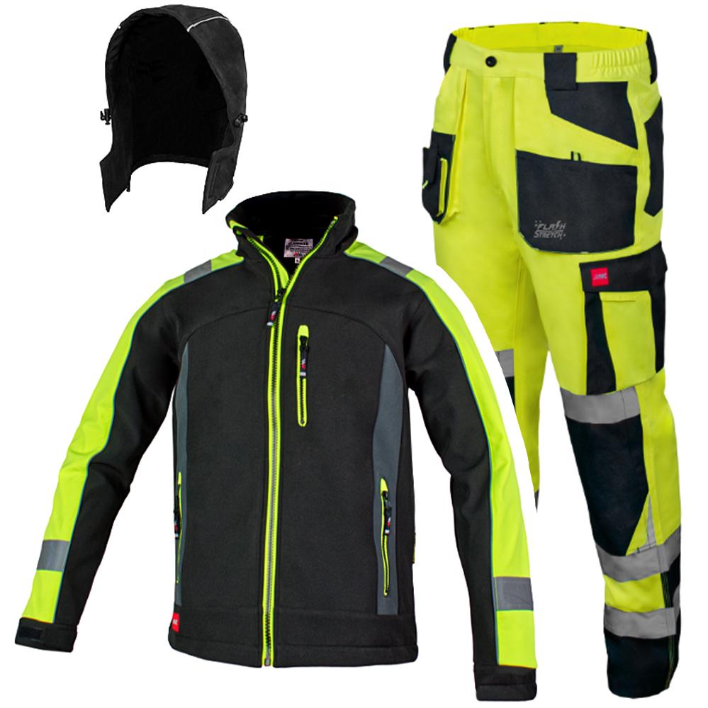 ArtMas Flash Stretch Slim Pants & Softshell Jacket - Робочий комплект Штани та Крутка Високої Видимості