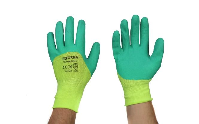 UAFORMA Gloves UA-DEEP GREEN - Рукавиці робочі покриті спіненим латексом