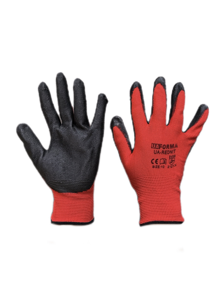 UAFORMA Gloves UA-Rednit-  Робочі рукавиці з нітриловим покриттям.