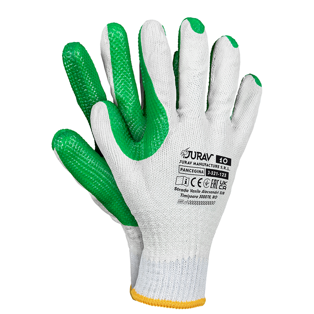 JURAV Gloves PANCEGINA - Захисні рукавички з гумовим покриттям для бруківщика