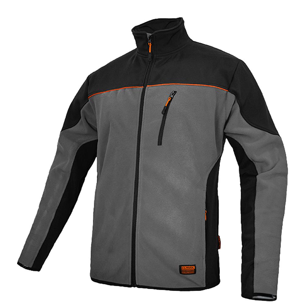 ArtMas ClasPRO Fleece Jacket - Флісова куртка з вставками Softshell сіро-чорна