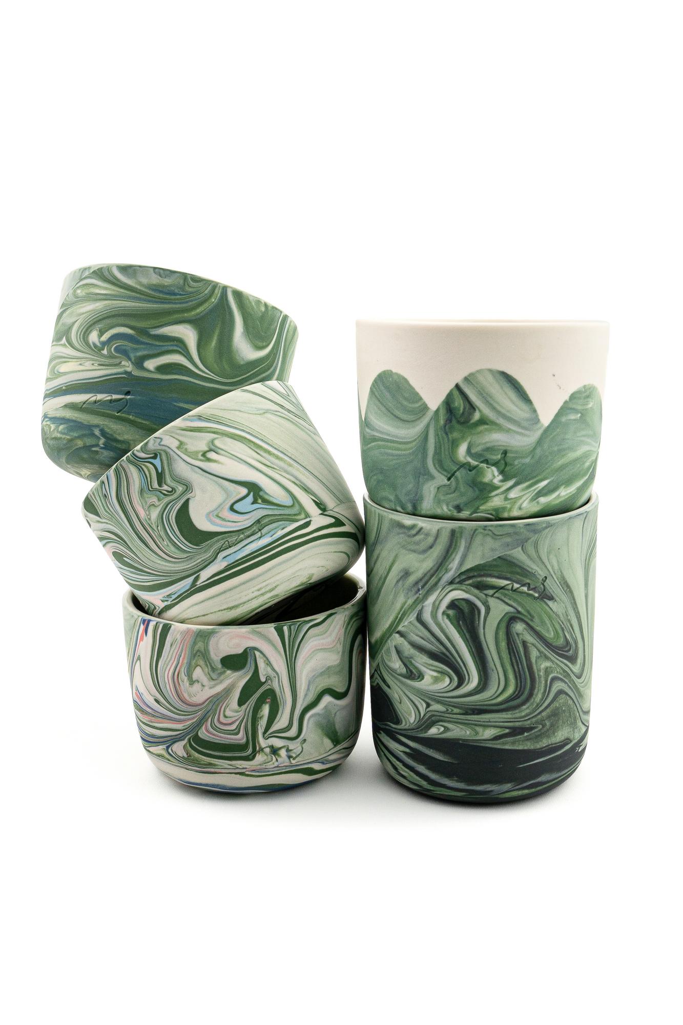 Marbling cup Green