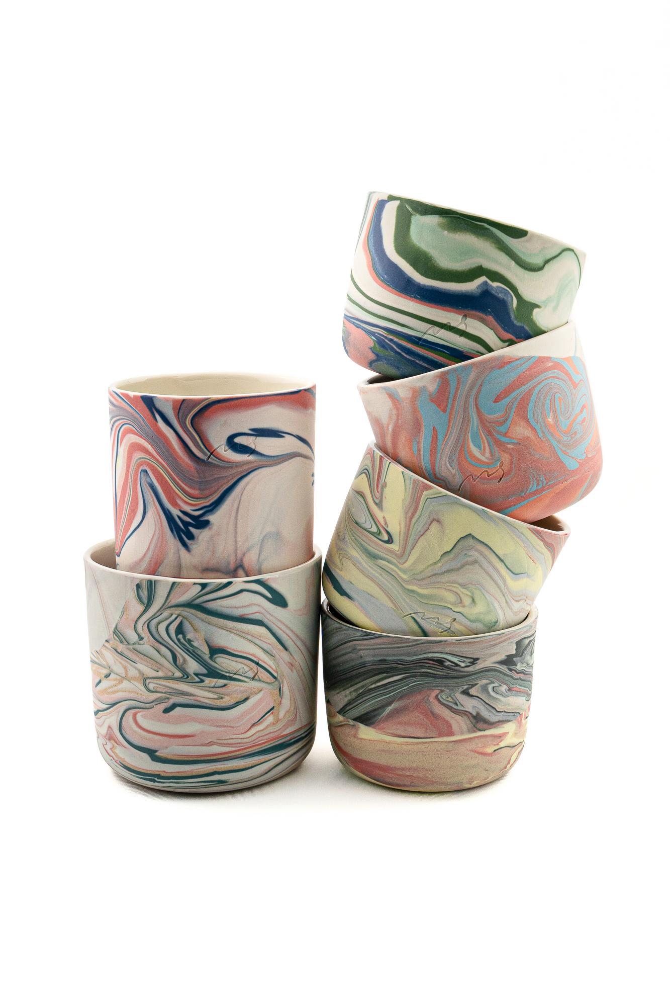 Marbling cup Multicolor