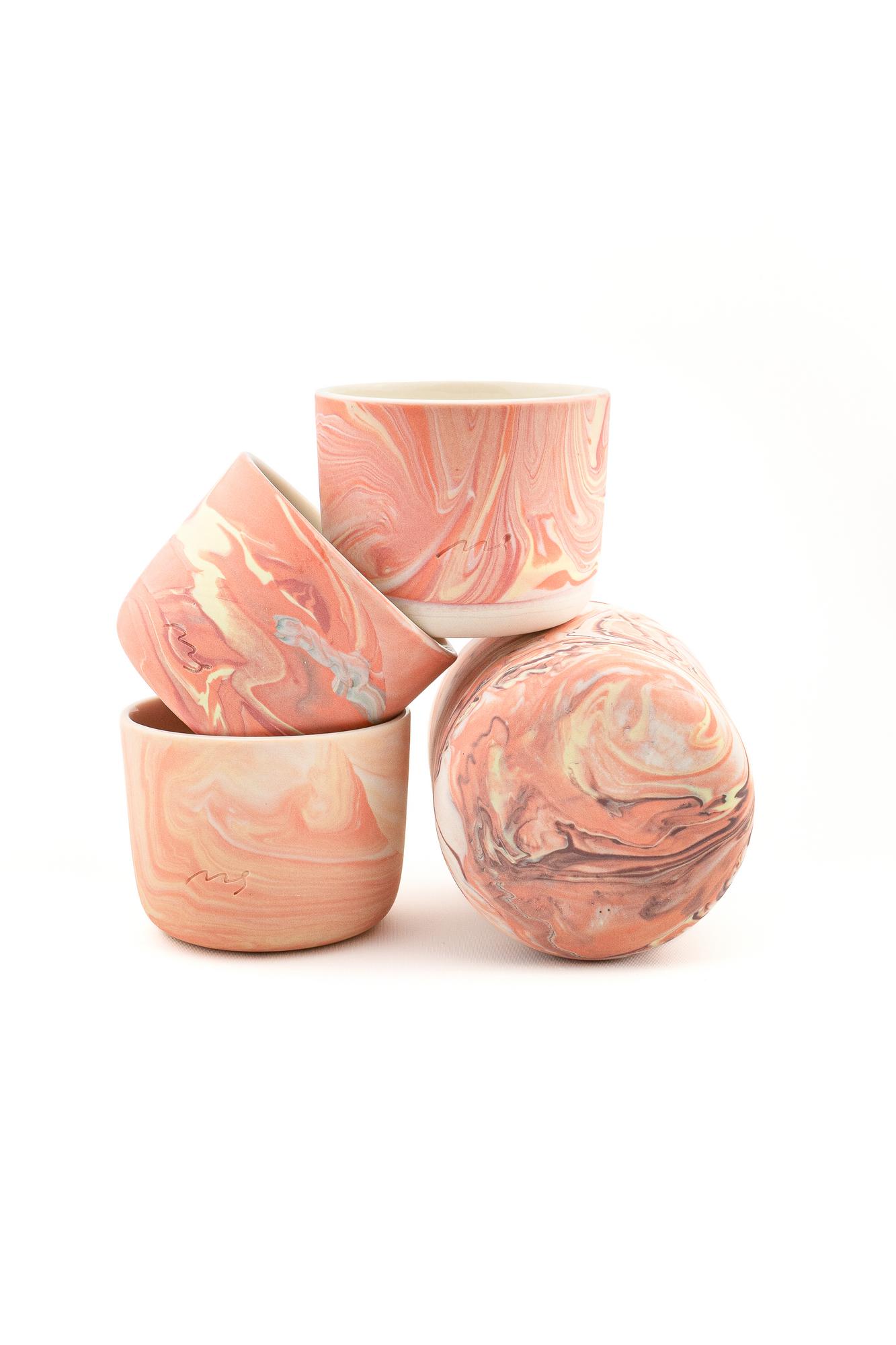 Marbling cup Orange