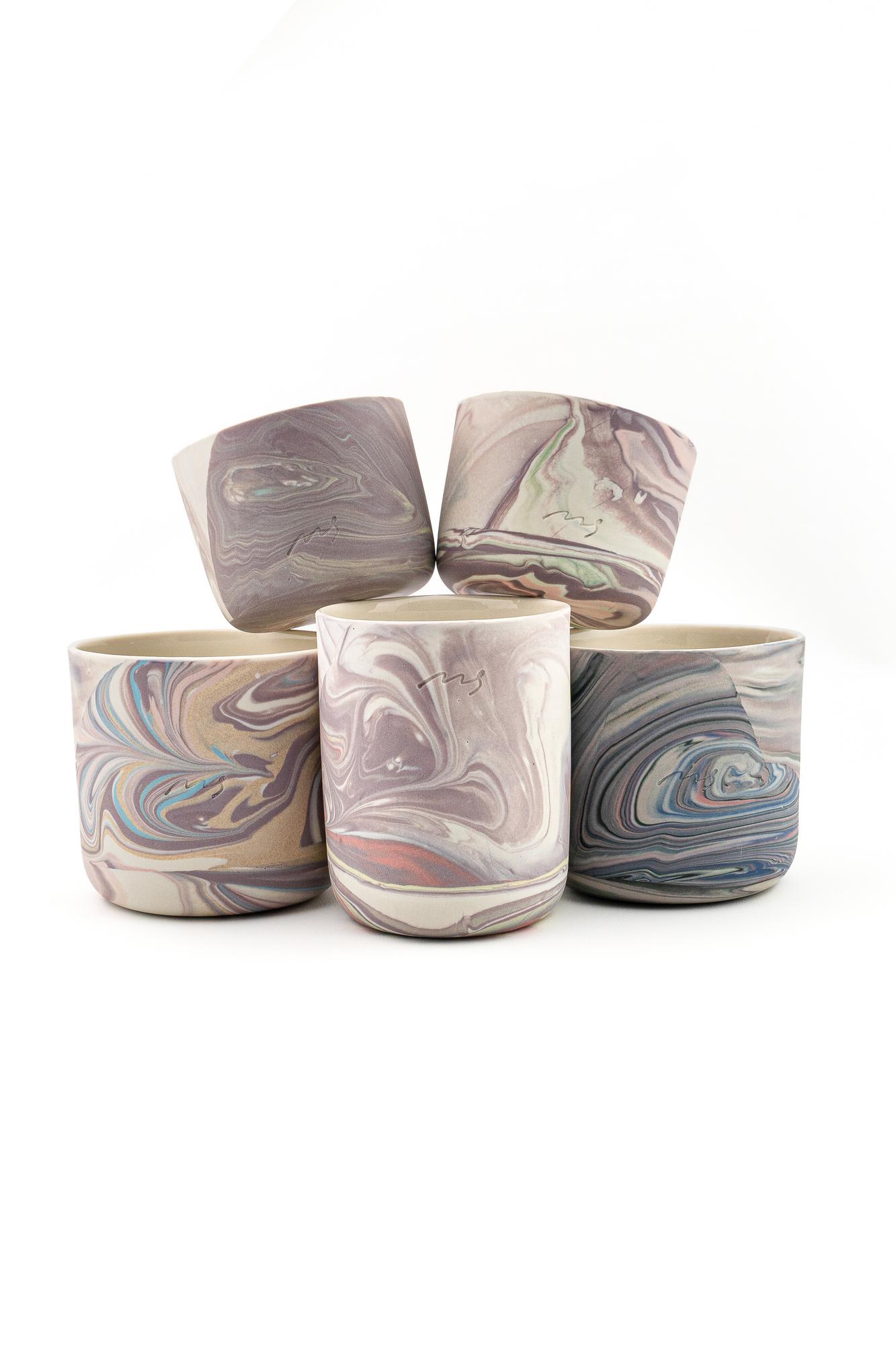 Marbling cup Purple