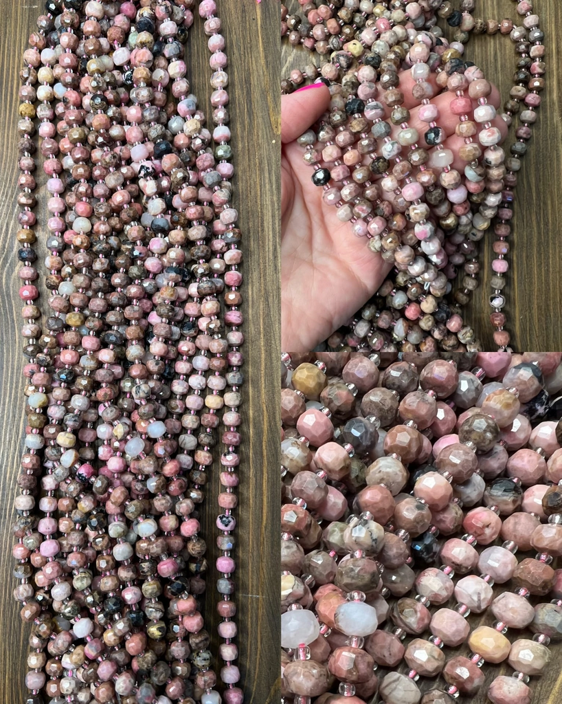 Родонит 8 х 6 мм