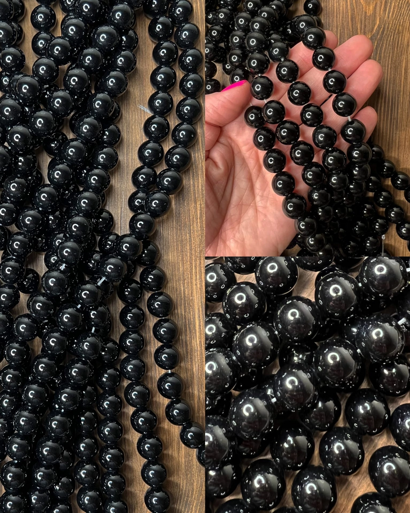 Агат чёрный 12 мм