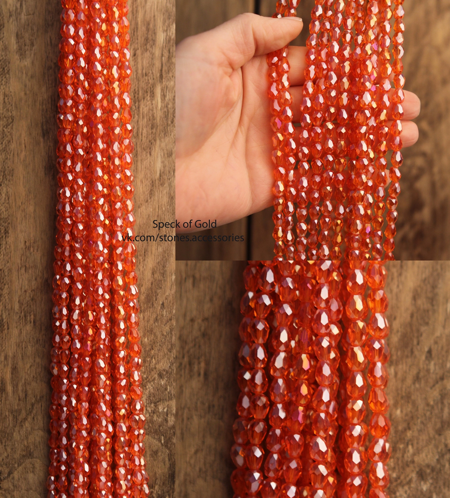 Хрусталь капля 8 х 6 мм