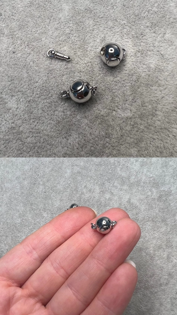 Застежка - кнопка серебро 925 пр