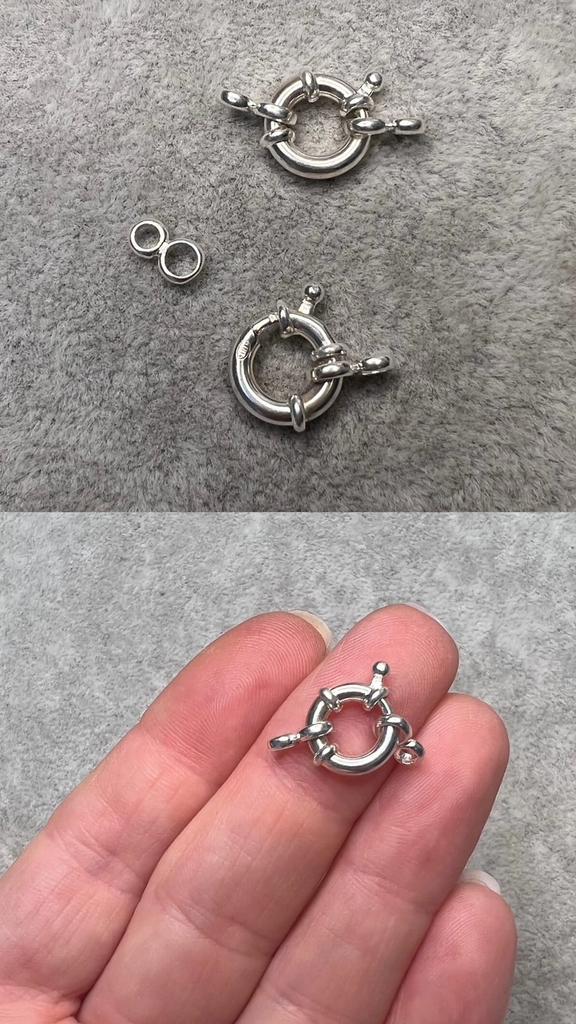 Карабин серебро 925 пр 10 мм