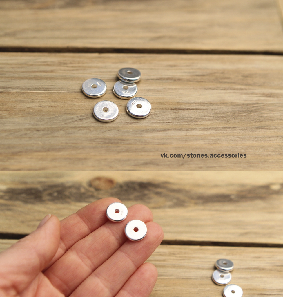 Бусины серебро 925 пр
